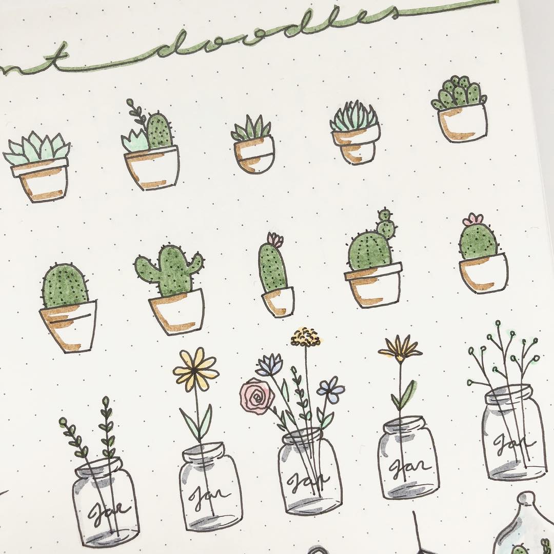 plant doodles easy