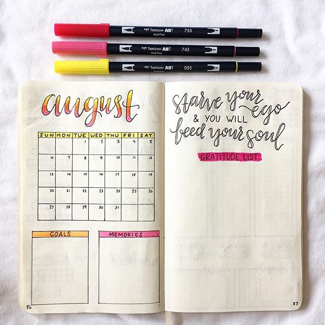 18 Monthly Bullet Journal Spread Ideas That Are Incredibly Creative ...