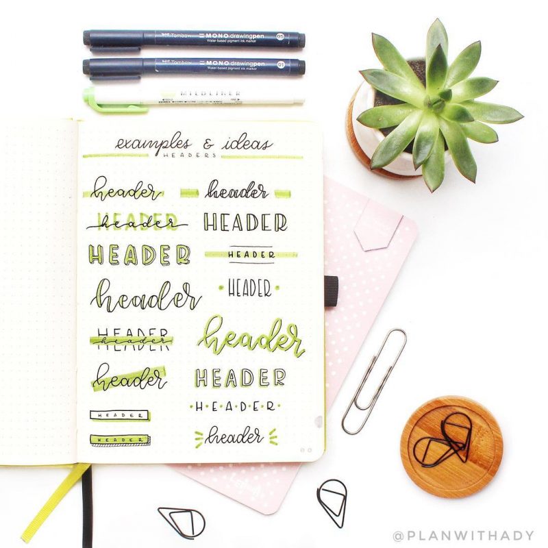 Looking for Bullet Journal Header ideas and Inspiration? Whether you use banners in your BuJo or not, you will love these ideas! Get creative with these easy to follow bullet journal spread ideas you'll love #bulletjournal #bujo