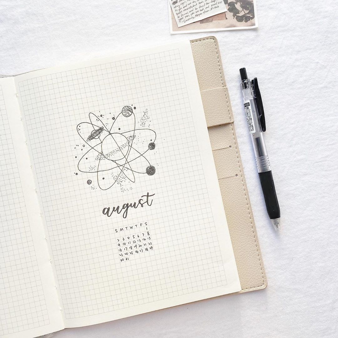 Looking For August Bullet Journal Spreads Amazing And Cute AUGUST 