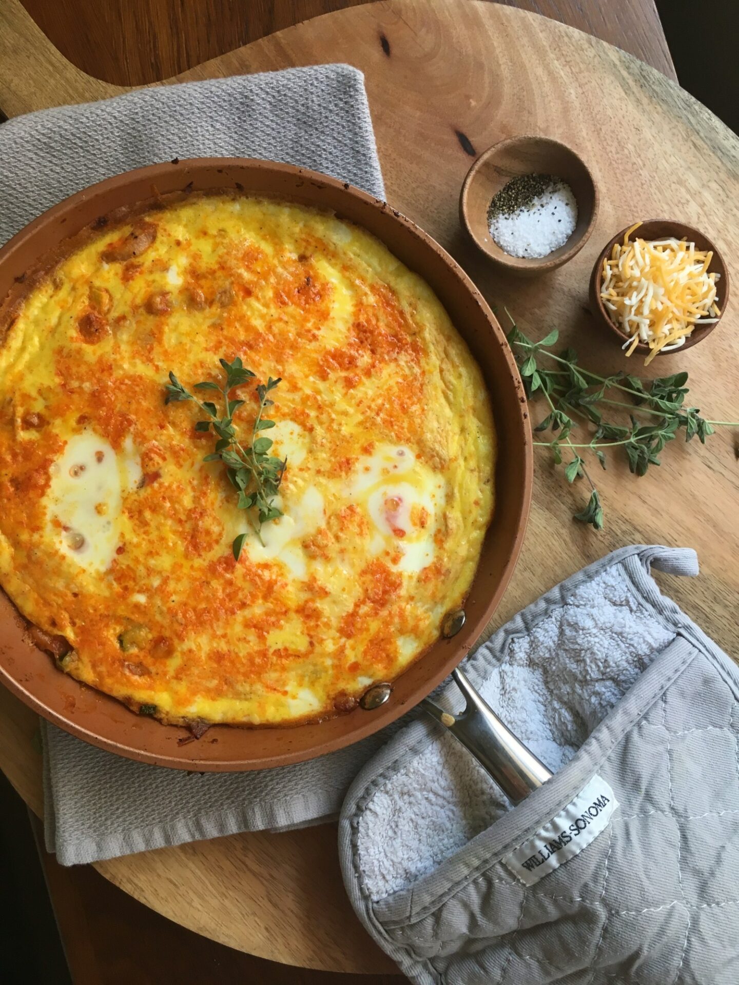 25-Minute Quick and Easy Frittata. Low carb and delicious breakfast casserole for the holiday mornings