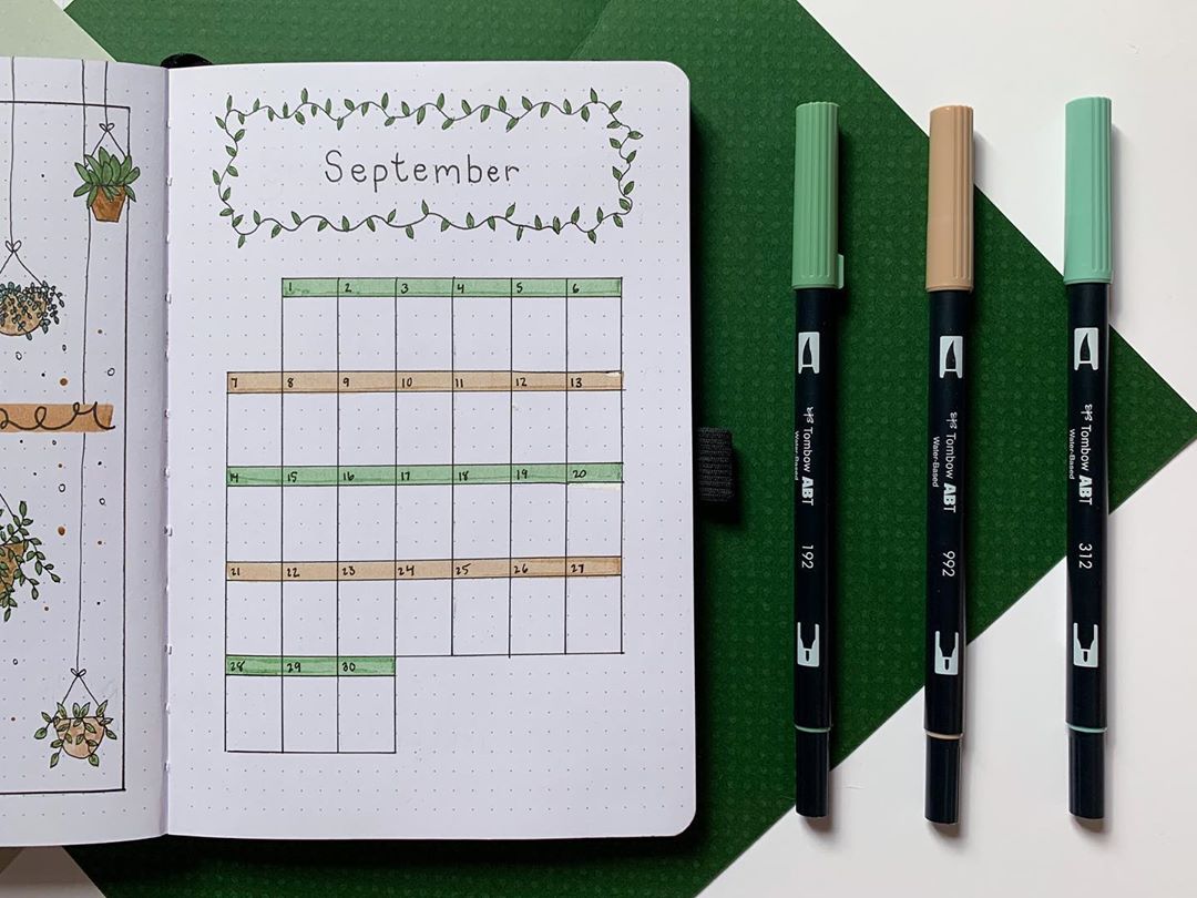 Green September BuJo TheFab20s